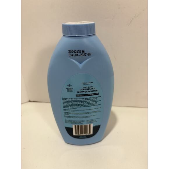 Natural Sense Plant Based Fresh Scent Cornstarch Shower Powder 10 oz Sealed! - Picture 3 of 4